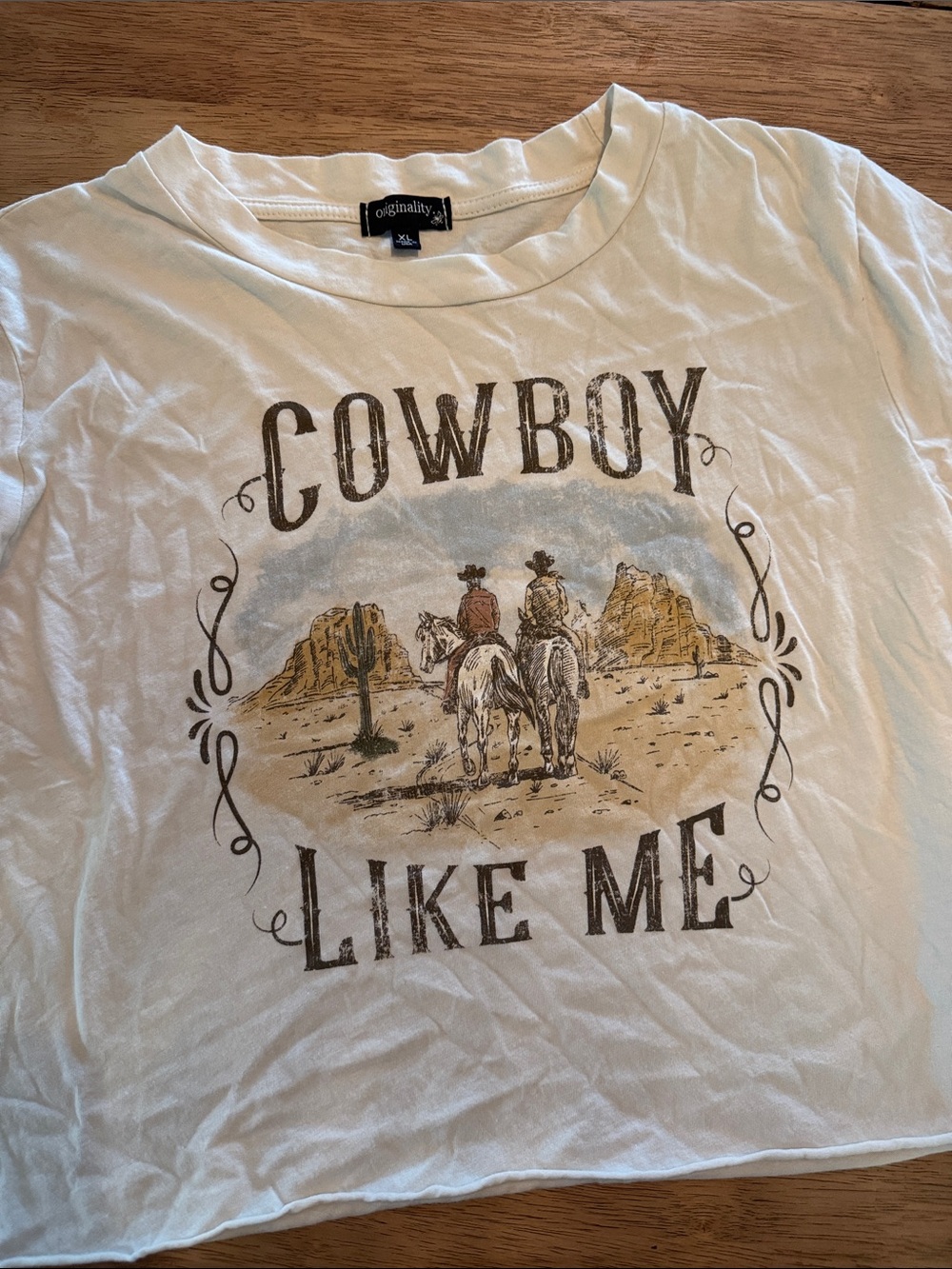 White Cowboy Graphic Short Sleeve Tee